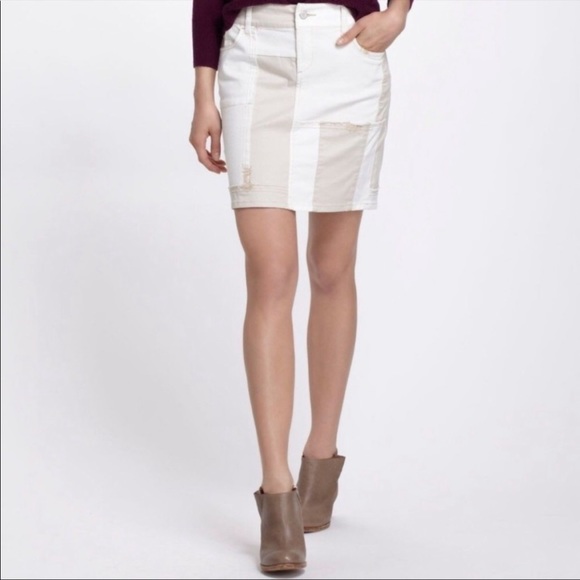 Anthro pilcro & the letterpress corduroy patchwork mini skirt - Picture 6 of 12